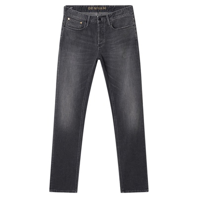 DENHAM男士灰色水洗修身牛仔裤
