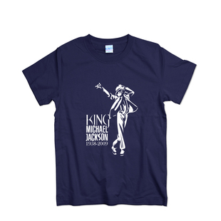 2025夏装新款迈克尔杰克逊服装T恤短袖男演出服半袖精梳棉潮牌T恤