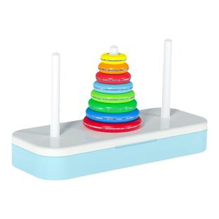 奇艺彩虹汉诺塔6层八层十层塑料材质玩具智力游戏小学生学校教具