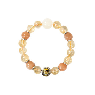 【福运聚财】黄水晶手串生肖龙手链范李李吸金吸米能量饰品礼物