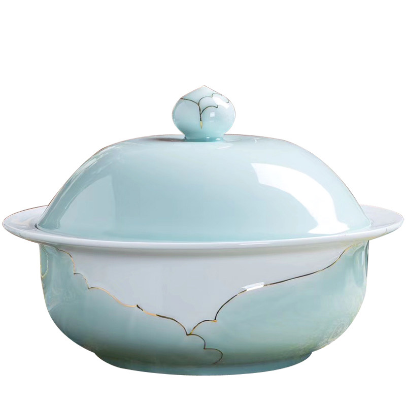 陶瓷餐具套装青瓷描金高贵精品