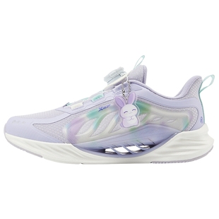 氢风8.0特步儿童跑步鞋网面女童宝宝运动鞋旋转纽扣保暖女孩鞋子