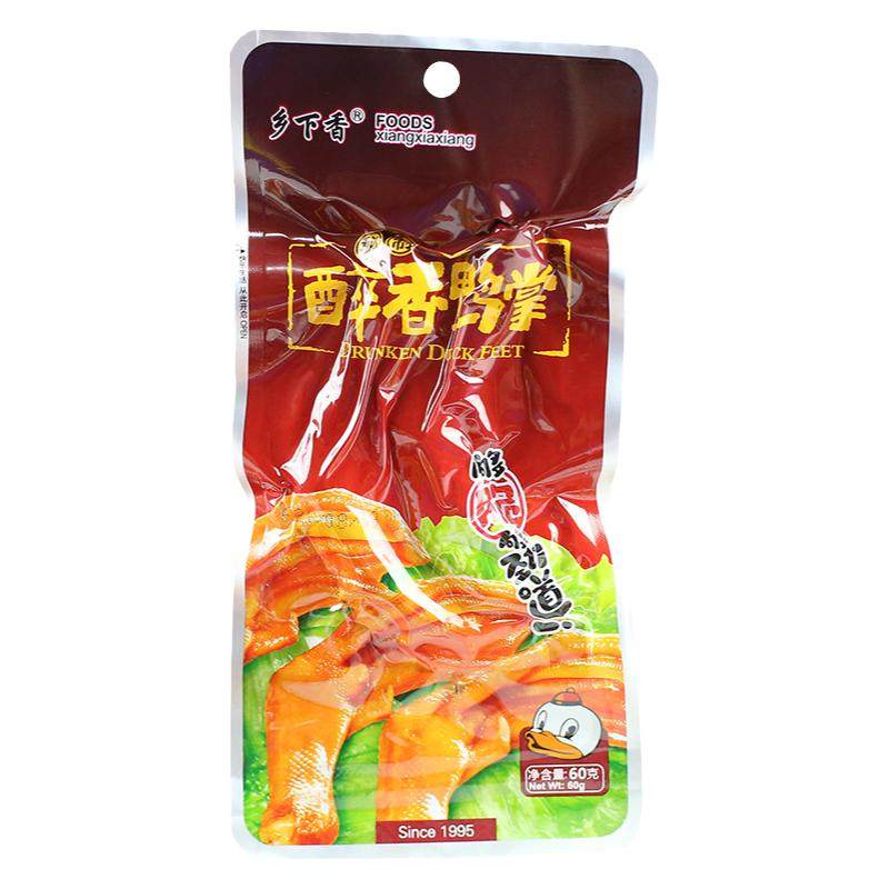 温州特产乡下香醉香鸭掌28g*20包香辣味休闲零食小吃醋泡鸭爪鸭脚