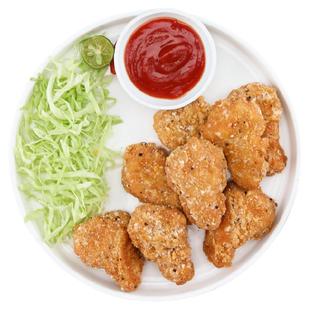 爱之素放牛吃草素鸡块鸡腿 素食佛家纯素零食炸鸡素肉汉堡素鸡排