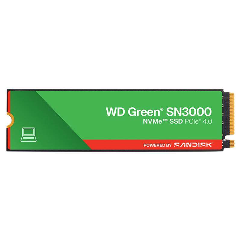 闪迪pcie4.0固态硬盘1T 2T 4T 8T台式笔记本SSD m2硬盘SN3000绿盘