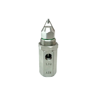 超声波空气雾化喷嘴不锈钢二流体干雾抑尘煤矿山加湿气水混合喷头