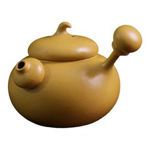 刘金城黄金朱泥金葫芦福禄侧把紫砂泡茶壶原矿潮州手拉功夫泡茶壶