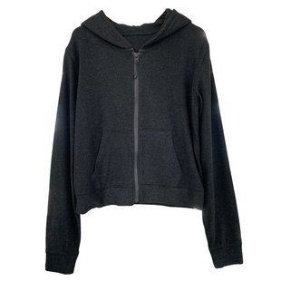 显瘦干练德绒宽松简约拉链连帽卫衣女秋季柔软保暖小个子上衣外套