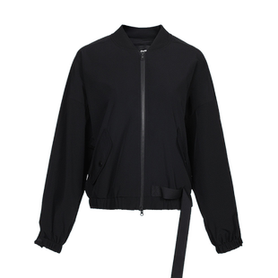 odbo 潮牌黑色收腰棒球服短外套女初春新款高级感炸街上衣