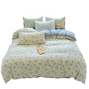 南极人加厚原棉磨毛套件被套单件150x200x230被罩三四件套居家用