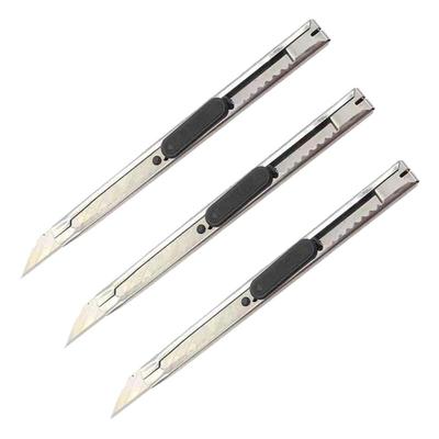 不锈钢美工刀金属裁纸刀批发加厚刀片小号雕刻刀拆快递小刀壁纸刀