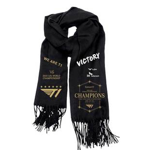 T1战队S15总决赛夺冠军6六冠FAKER同款纪念队服围巾男女围脖披肩