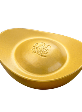 纯黄铜金条道具实心沙金铜元宝