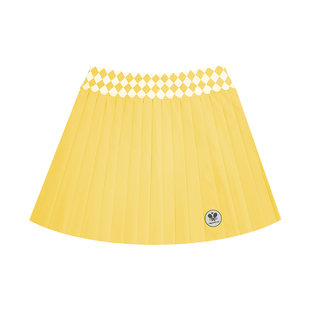 PomPeche彭派奇鹅黄色网球服套装外穿运动背心羽毛球跑步训练短裙