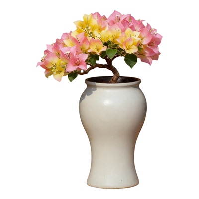 手工高大号粗陶直筒三角梅兰花盆