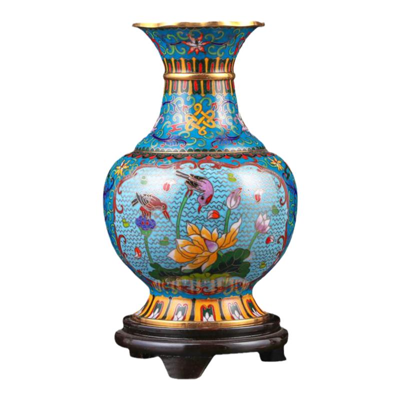 北京景泰蓝博物院花口摆件古老