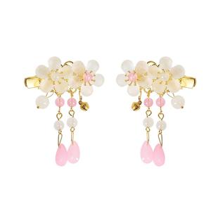 儿童汉服头饰古风发夹女童超仙发卡子古装配饰发簪流苏对夹发饰女