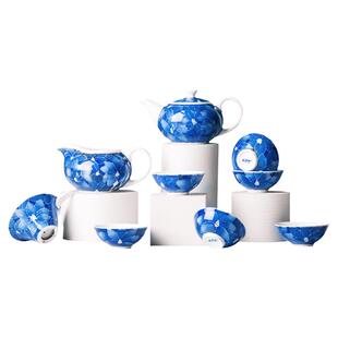 红官窑雅聚功夫茶具套装家用陶瓷茶壶泡茶杯轻奢高档醴陵陶瓷器