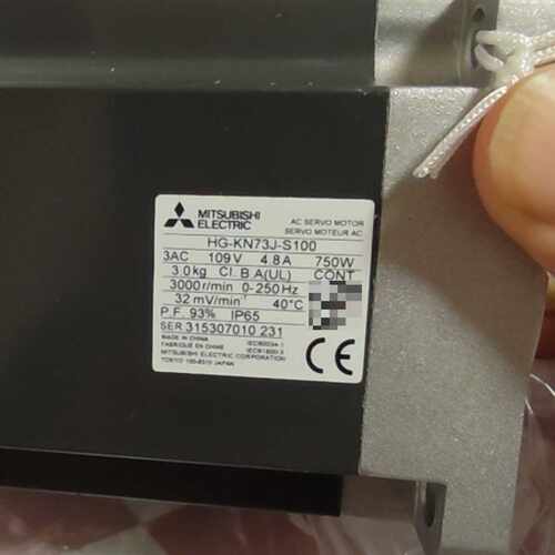 议价三菱伺服电机HG-KN73J-S100，750W，3AC 1