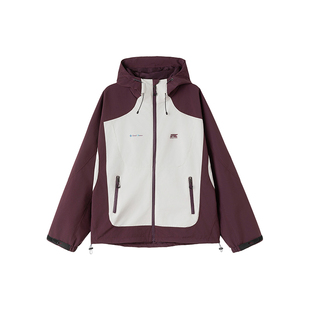 KXLFCHN空穴来风 户外三防冲锋衣男秋冬宽松潮牌连帽拼色夹克外套