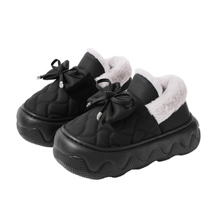 包跟厚底棉拖鞋女冬季新款御寒保暖外穿防滑防水亲子舒适棉鞋女童