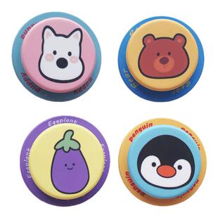 新款菲林企鹅西高地手机磁吸气囊支架可伸缩INS风指环扣背贴磨砂