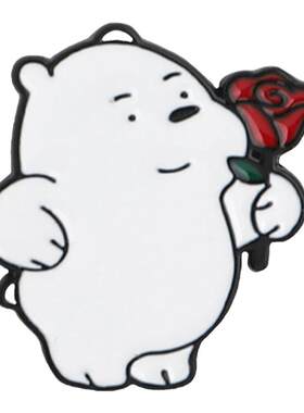 表白小熊胸针情侣徽章背包装饰