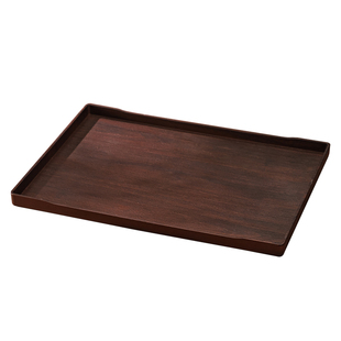 仿胡桃木茶托盘新中式复古实木茶盘茶具茶托高档家用茶杯茶水托盘