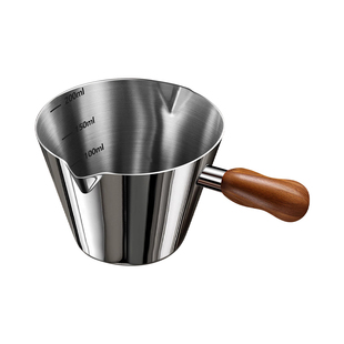 咖啡萃取杯304不锈钢咖啡浓缩杯子带刻度量杯小奶盅咖啡机接液杯