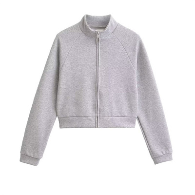 辣妹气质短款健身长袖卫衣外套女