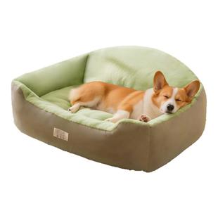 狗窝冬季保暖狗床狗屋狗垫子靠背窝沙发四季通用猫狗垫子中大型犬