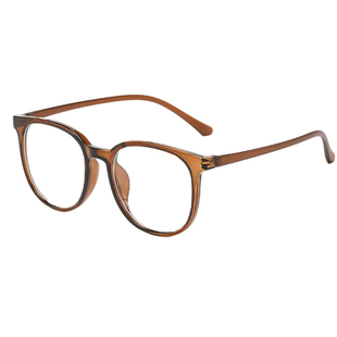 栗子茶温柔小众复古圆框可配度数近视眼镜素颜百搭防蓝光眼镜黑框