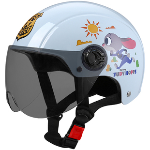 疯狂动物城朱迪尼克儿童头盔女孩摩托车电动车四季通用亲子安全帽