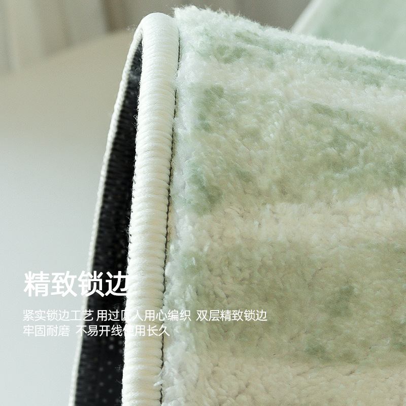 圆形地毯诧寂风客厅沙发轻防滑毯茶几奢家用感高级地垫垫床边卧室