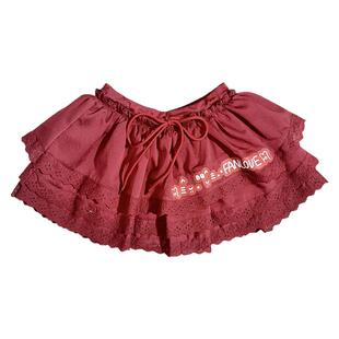 饭粒家原创设计短裙夏季涩谷腿精辣妹风百搭高腰蓬蓬裙蛋糕裙花苞