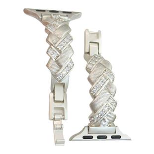 QALUO新款〔麦穗手镯〕适用apple watchS11/S10表带iwatch9苹果手表se/8/7/6/5/4代41/42mm女金属高级感小众