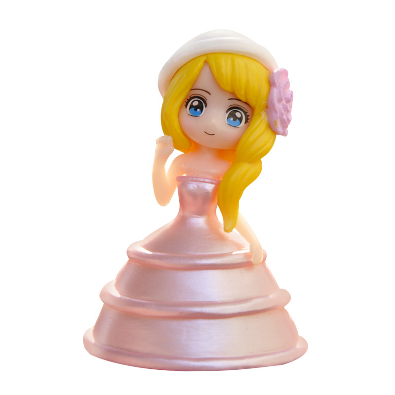 新品长裙公主玩偶盲盒创意珠光裙女孩公仔少女心摆件蛋糕桌面装饰
