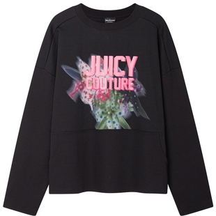 Juicy Couture橘滋卫衣女2026年春季新款宽松休闲印花长袖T恤上衣