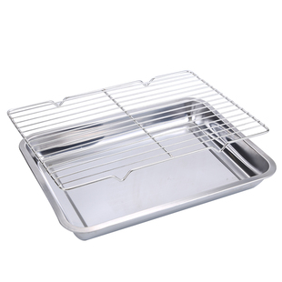 不锈钢沥油盘沥油架滤水盘隔油盘油炸鸡排漏网烘焙烤盘长方形托盘