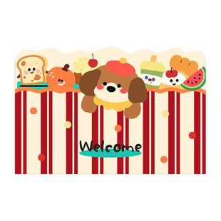 卡通入户门地垫高级感皮革可裁剪进门地毯玄关门口耐脏免洗家用垫