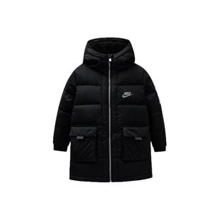 【新年红色】Nike儿童装男童羽绒服中长款冬季女童保暖外套棉袄厚