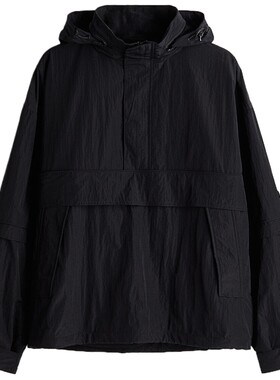 HM男装运动外套冬季户外登山服宽松版型舒适尼龙防风衣1228227