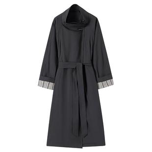 N°282025新款早秋韩系高级感中长款风衣女立领收腰高个子外套