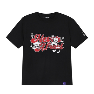 【D.N.A&音乐节】dudu印花短袖T恤25年夏情侣时尚圆领宽松打底衫