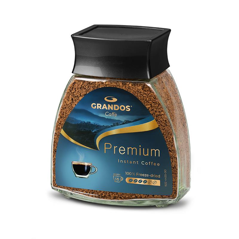 格蘭特GRANDOS伯瑞姆黑咖啡粉德國原裝進口瓶裝速溶冷泡凍干100g