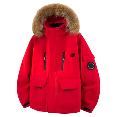 BOBBYABLEY毛领派克服90鸭绒