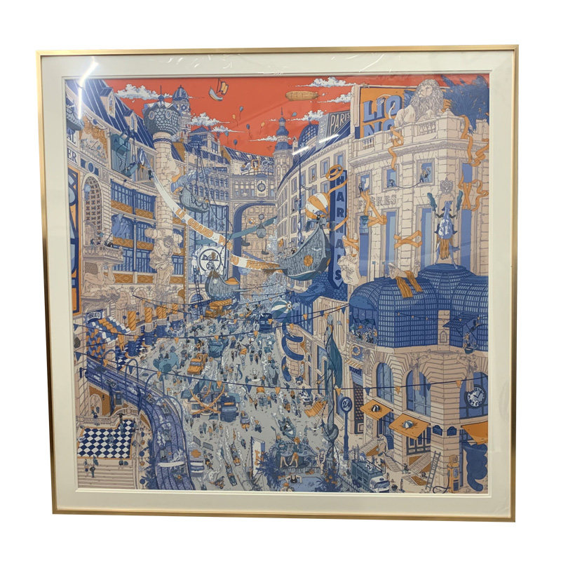 丝巾裱框diy磁吸无损装裱丝巾挂画轻奢画框定制相框90*90围巾裱画