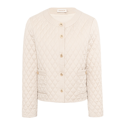 JESSIE菱格纹绗缝棉服夹棉外套女