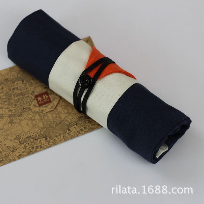 钢笔袋 纯棉布小容量学生钢笔 钢笔收藏笔帘防摩擦笔袋