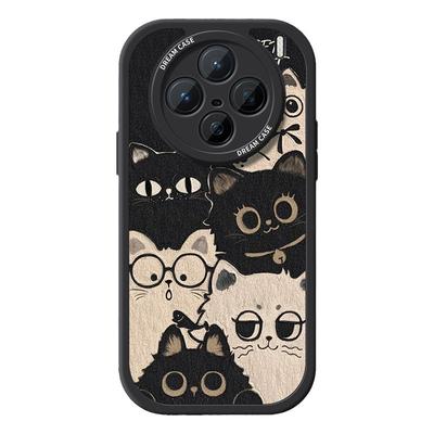 适用vivoX200手机壳硅胶黑白猫咪